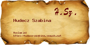 Hudecz Szabina névjegykártya