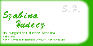 szabina hudecz business card